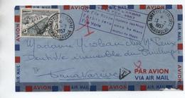 1957 - ENVELOPPE De TAMATAVE (MADAGASCAR) Avec CACHET "SEMAINE DE L'ARBRE 1957" -> TAXE - Brieven En Documenten