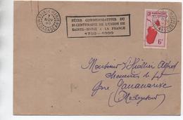 1950 - ENVELOPPE De SAINTE MARIE (MADAGASCAR) Avec CACHET "FETES COMMEMORATIVES DU BI CENTENAIRE DE L'UNION A STE MARIE" - Brieven En Documenten