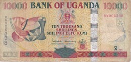 BILLETE DE UGANDA DE 10000 SHILLINGS DEL AÑO 2001 (ANTILOPE-DEER) (BANKNOTE) - Uganda