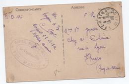 CARTE FM Avec CACHET "HOPITAL MILITAIRE AUVERT FEZ MAROC" - Storia Postale