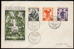 YUGOSLAVIA 1951 Cultural Anniversaries: Writers On FDC.  Michel 668-70 - FDC