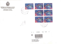 RACCOMANDATA CON 7 X 1200 TURISMO - Storia Postale