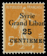 SYRIA SYRIE 1923 25 C. (Yv. 89) VARIÉTÉ SURCHARGE DÉPLACÉE MNH ** - Unused Stamps