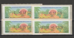 FRANCE - 4 VIGNETTES 0,48€, 0,53€, 0,55€ ET 0,82€ - LE SALON DU TIMBRE & DE L'ECRIT 2006 - 1999-2009 Illustrated Franking Labels