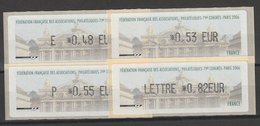 FRANCE - 4 VIGNETTES 0,48€, 0,53€, 0,55€ ET 0,82€ - F.F.A.P. 79EME CONGRES PARIS 2006 - 1999-2009 Viñetas De Franqueo Illustradas