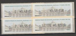 FRANCE - 4 VIGNETTES 0,48€, 0,53€, 0,55€ ET 0,82€ - F.F.A.P. 79EME CONGRES PARIS 2006 - 1999-2009 Vignette Illustrate