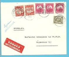 420+749 (BELGICA-ANTARCTIS) +763 Op Brief Per EXPRES Met Stempel ANTWERPEN 7 (VK) - 1948 Export