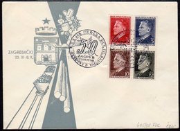 YUGOSLAVIA 1950 Zagreb Philatelic Exhibition Cover With Labour Day Set..  Michel 605-08 - Lettres & Documents