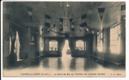 CPA JUIGNE SUR LOIRE Rare La Salle De Bal De L'Hotel Du Cheval Blanc - Les Ponts De Ce
