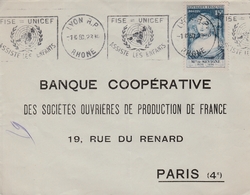 De Lyon Flamme Unicef Pour Paris Yvert  874 Mme De Sevigné - 1921-1960: Moderne