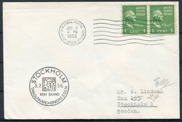 1956 Iceland USA American Army Air Force A.P.O. 81 Fieldpost Military Cover - Sweden. Stockholm Tandlakarekongressen - Brieven En Documenten