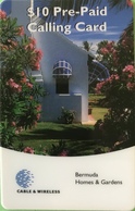 BERMUDES  -  Prepaid  -   Cable & Wireless  -  Homes & Gardens  -  $ 10 - Bermudes