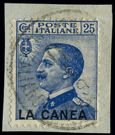 ITALIA UFFICI POSTALI LA CANEA 1909 25 C. (Sass. 17) USATO OFFERTA! - La Canea