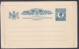 1890. QUEENSLAND AUSTRALIA  TWO PENCE LETTER CARD VICTORIA. This Card May Pass Throug... () - JF321614 - Briefe U. Dokumente