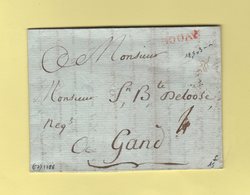 Douay (en Rouge) - Nord - 1786 - Destination Gand En Belgique - 1701-1800: Precursori XVIII