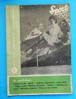 SPORT - Yugoslavia Sports Magazine (1952) * Olympic Games Oslo 1952 - Austria Football Team - Henri Cochet - Joe Louis - Uniformes Recordatorios & Misc
