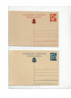 CTN62/DIV - ITALIE RSI  LES 2 CP DE POSTE AERIENNE SURCHARGEE (LE 70L. COULEUR ROUGE) COTE EUR 1050 TTB - Stamped Stationery