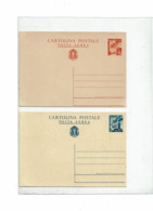 CTN62/DIV - ITALIE 1943 LES 2 CP DE POSTE AERIENNE  NEUVES TTB COTE EUR 85 - Entiers Postaux