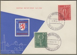 Bund: Sonderkarte Mit Mi.-Nr. 217-18 SST: " Briefmarkenausstellung WESTROPA 1955 " !      X - Gebruikt