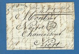 BOUCHES DU RHONE MARSEILLE  ACHEMINEUR 1850 écrite A NAPLES Pour NIORT - Maritime Post
