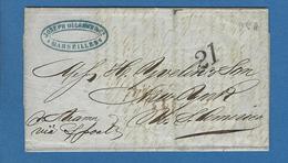 BOUCHES DU RHONE MARSEILLE  ACHEMINEUR 1851 Pour NEW YORK - Poste Maritime