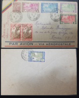 G)1933 FRENCH GUIANA, CAYENNE CUBA ARCHER, COVER FFC  CIRCULATED FROM CAYENNE TO PARAMARIBO, XF - Covers & Documents