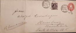 G)1905 CUBA, CIRCULATED POSTAL STATIONARY ENVELOPE TO HAMBURG, GERMANY, XF - Briefe U. Dokumente