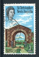 St Kitts, Nevis & Anguilla 1963-69 QEII Pictorials - 3c Brimstone Hill Fort Used (SG 132) - St.Cristopher-Nevis & Anguilla (...-1980)