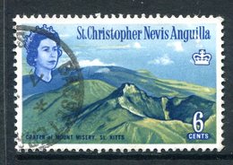 St Kitts, Nevis & Anguilla 1963-69 QEII Pictorials - 6c Crater Used (SG 135) - St.Christopher-Nevis-Anguilla (...-1980)