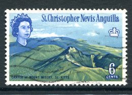 St Kitts, Nevis & Anguilla 1963-69 QEII Pictorials - 6c Crater Used (SG 135) - San Cristóbal Y Nieves - Anguilla (...-1980)