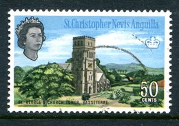 St Kitts, Nevis & Anguilla 1963-69 QEII Pictorials - 50c St George's Church Tower Used (SG 140) - St.Christopher-Nevis & Anguilla (...-1980)