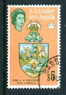 St Kitts, Nevis & Anguilla 1963-69 QEII Pictorials - $5 Coat Of Arms Used (SG 144) - St.Christopher-Nevis-Anguilla (...-1980)