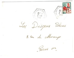 St CYR Du BAILLEUL 50 Manche Lettre 30c Coq Decaris Issu De Carnet Ob Recette Auxiliaire Rurale E9 RAR Hexagone 2 3 1968 - Cartas & Documentos