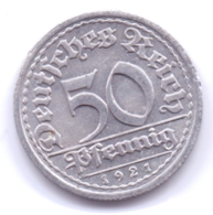 DEUTSCHES REICH 1921 G: 50 Pfennig, KM 27 - 50 Rentenpfennig & 50 Reichspfennig