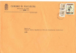 BUSTA COMUNE DI VALSOLDA COMO CON £220 MONDIALI DI CICLOCROSS - 1971-80: Marcophilia