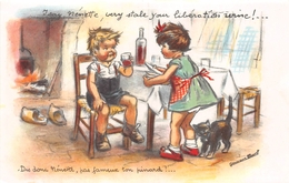 ¤¤  -  ILLUSTRATEUR  " Germaine BOURET "  -  Enfants Avec Un Chat   -  ¤¤ - Bouret, Germaine