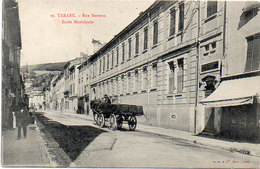 Delcampe - TARARE - Rue Serroux - Ecole Municipale - Attelage    (118589) - Tarare