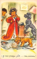 ¤¤  -  ILLUSTRATEUR  " Germaine BOURET "  -  Enfants Avec Deux Chiens   -  ¤¤ - Bouret, Germaine