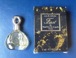 Miniature De Parfum - First De Van Clef & Arpels - 5 Ml - Avec Boite Et Pleine - Miniatures Femmes (avec Boite)