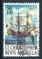 St Kitts, Nevis & Anguilla 1970-74 Pirates - 1c Warship Used (SG 207) - St.Christopher-Nevis-Anguilla (...-1980)