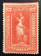 YV. 36 = 1200€, Scott PR108 US 1895 Newspaper And Periodical Stamps NO WMK 2 Dollar Mint O.g *(USA Timbres Pour Journaux - Giornali & Periodici