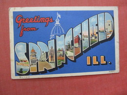 Greetings  Springfield – Illinois  Ref 3955 - Springfield – Illinois