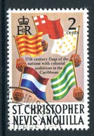 St Kitts, Nevis & Anguilla 1973-74 Pirates - New Wmk. - 2c Naval Flags Used (SG 270) - St.Christopher-Nevis-Anguilla (...-1980)