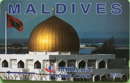 MALDIVES  -  Phonecard  -  DHIRAAGU  -  Mosque Malé  -  Rf 50 - Maldiven