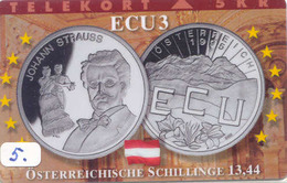 Denmark ECU OSTERREICH (5) PIECES ET MONNAIES MONNAIE COINS MONEY PRIVE 1500 EX JOHANN STRAUSS MUSIQUE MUSIC - Briefmarken & Münzen