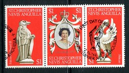 St Kitts, Nevis & Anguilla 1978 25th Anniversary Of Coronation Set Used (SG 389-391) - St.Christopher-Nevis-Anguilla (...-1980)