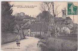 38 / MORESTEL / ENTREE DE MORESTEL PAR LA ROUTE DE BOUCHAGE / TRES JOLIE CARTE - Morestel