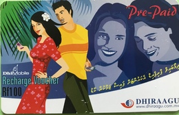 MALDIVES  -  Prepaid  -  DhiMobile  -  Rf 100 - Maldiven