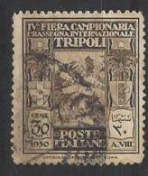 Italia - Libia - 1930 - Usato/used - Fiera Di Tripoli - Sass N. 87 - Libië