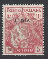 Italia - Libia - 1915 - Nuovo/new MH - Croce Rossa - Sass N. 13 - Libya